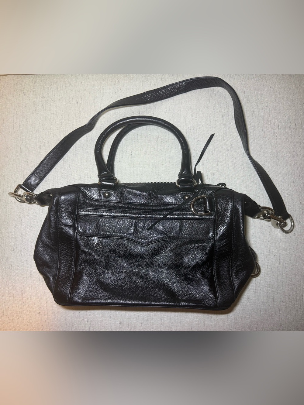 Rebecca Minkoff MAB Black Leather Satchel - Picture 2 of 3